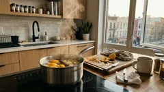 This lemon, cinnamon, and ginger simmer pot makes your kitchen smell amazing in 20 minutes